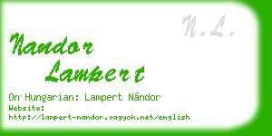 nandor lampert business card